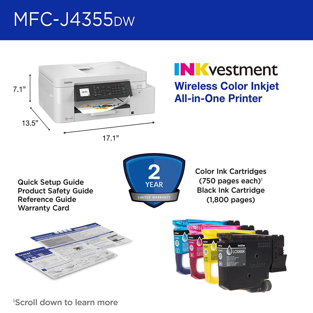 Brother INKvestment Wireless All-in-One Inkjet Printer + 26 Months Protection Bundle