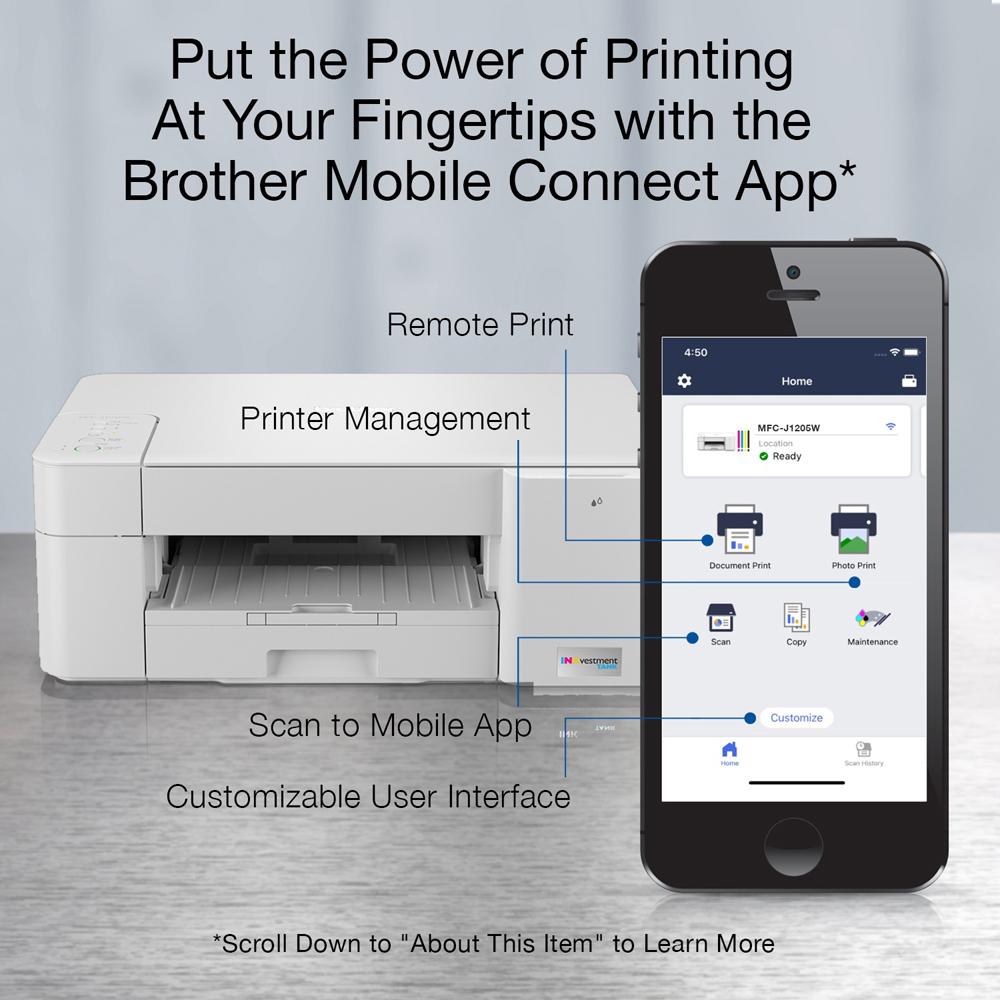Brother INKvestment Wireless 3-in-1 Color Inkjet Printer + 26 Months Protection Bundle