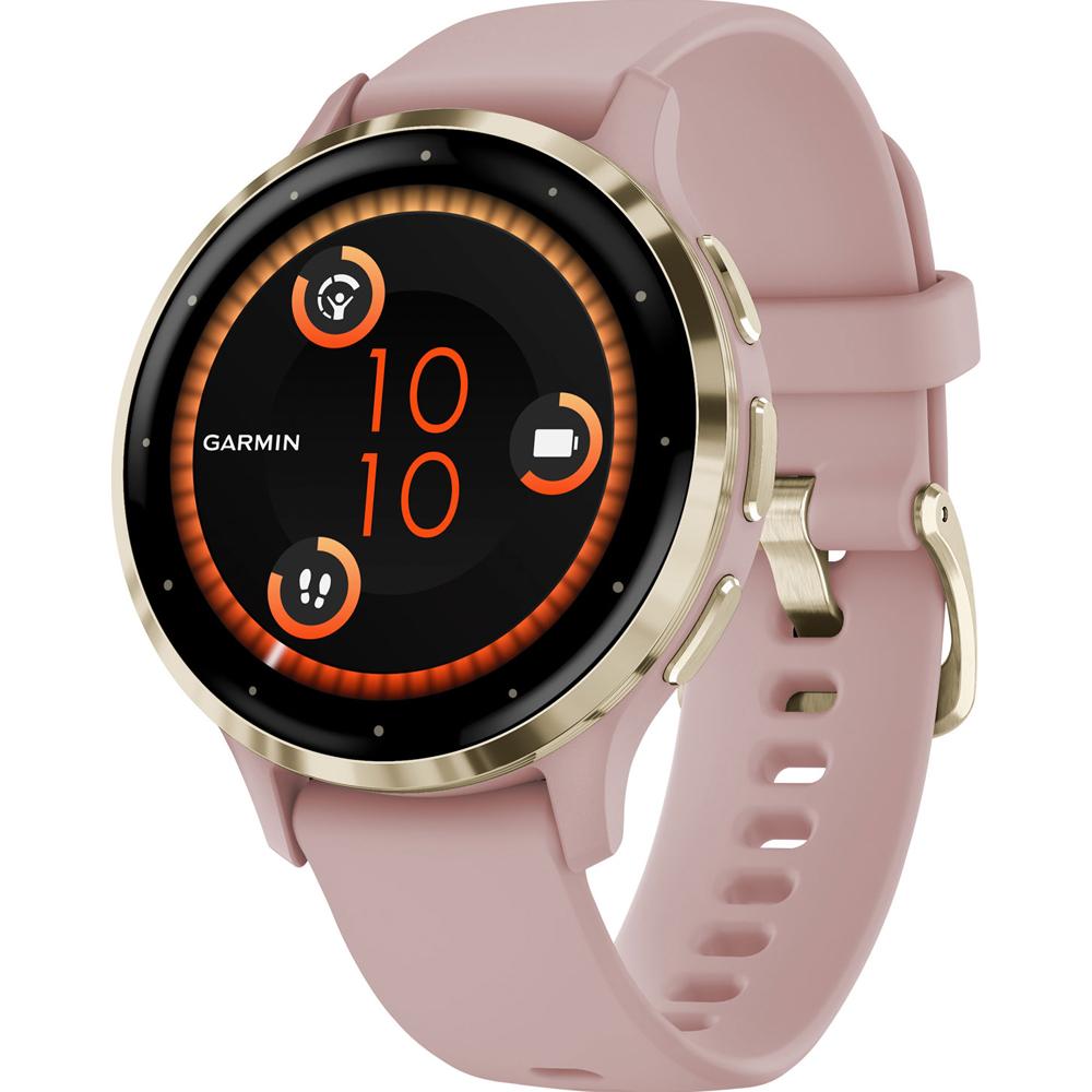 Garmin Venu 3S Fitness GPS Smartwatch Gold Bezel w/ Rose Case (41mm) - Refurbished