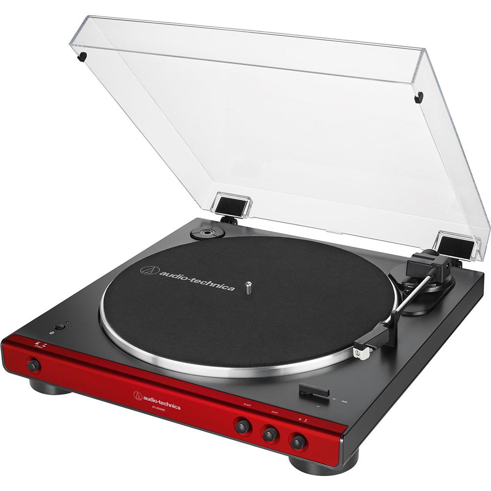 Audio-Technica AT-LP60XBT-RD Bluetooth Turntable + Eris 3.5BT Monitors + 2 YR Warranty Bundle