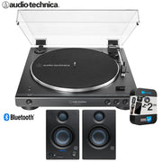 Audio-Technica AT-LP60XBT-USB Turntable Bluetooth, USB + Eris 3.5BT Monitors +2 YR Warranty Kit