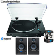 Audio-Technica AT-LP3XBT-BK Wireless Turntable + Eris 3.5BT Monitors + 2 YR Warranty Bundle