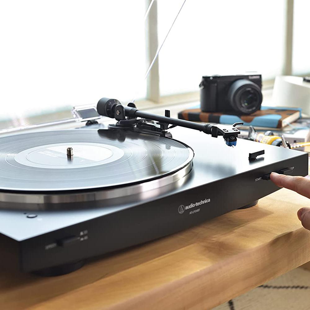 Audio-Technica AT-LP3XBT-BK Wireless Turntable + Eris 3.5BT Monitors + 2 YR Warranty Bundle