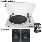 Audio-Technica AT-LP3XBT-WH Wireless Turntable + Eris 3.5BT Monitors + 2 YR Warranty Bundle