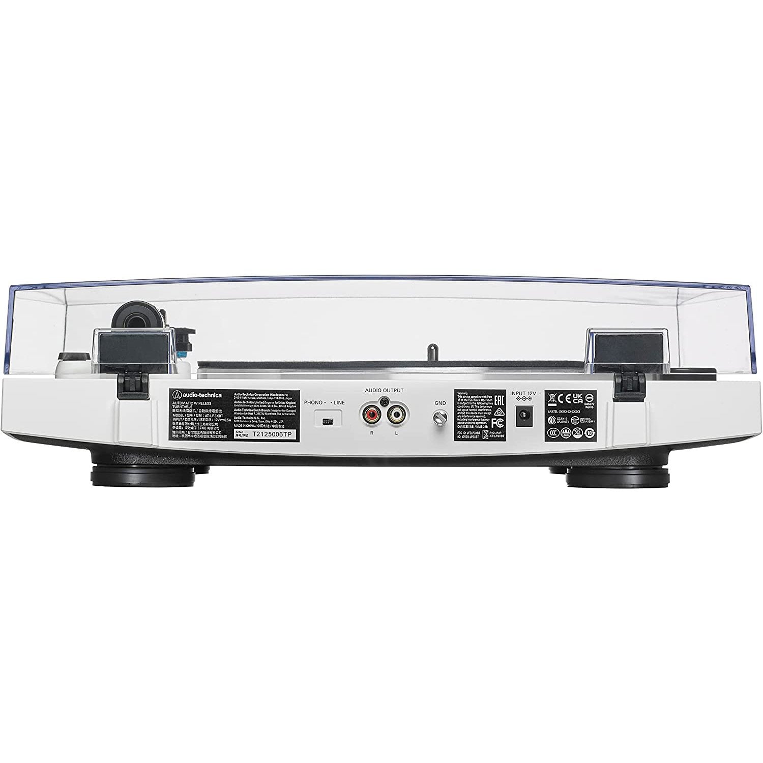 Audio-Technica AT-LP3XBT-WH Wireless Turntable + Eris 3.5BT Monitors + 2 YR Warranty Bundle