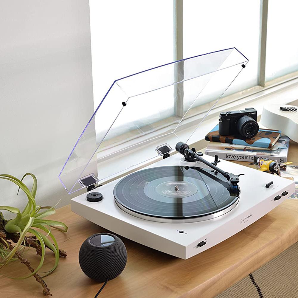 Audio-Technica AT-LP3XBT-WH Wireless Turntable + Eris 3.5BT Monitors + 2 YR Warranty Bundle