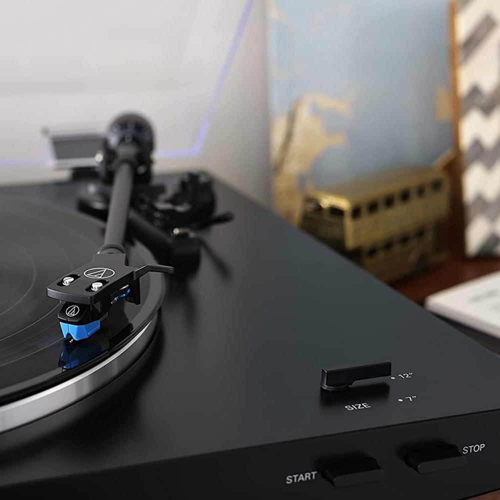 Audio-Technica Automatic Wireless Belt-drive Turntable Black + Speakers Bundle