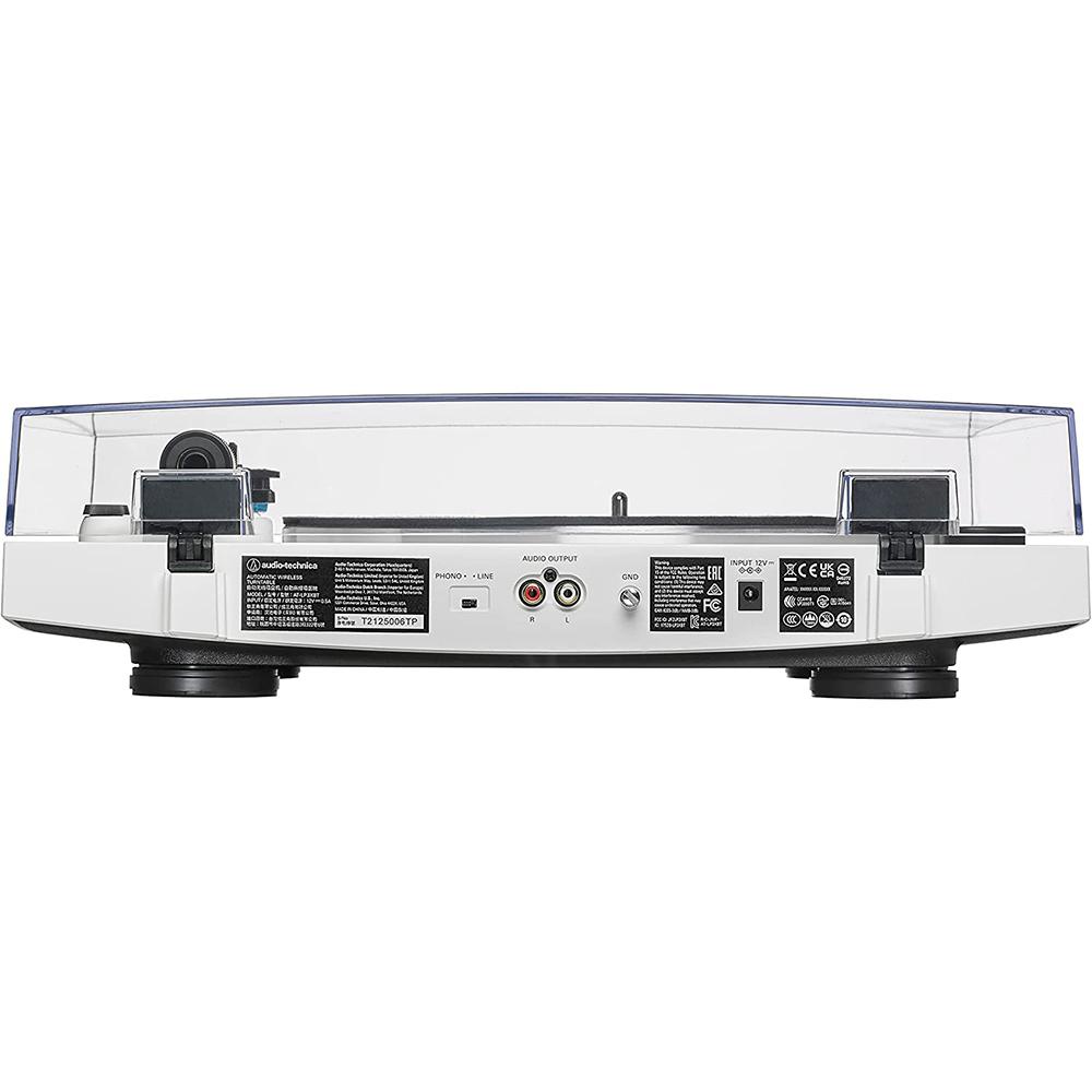 Audio-Technica Automatic Wireless Belt-drive Turntable White + Speakers Bundle