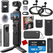 DJI Osmo Pocket 3 Creator Combo 3-Axis Stabilized 4K Gimbal Camera with 2 Mic Bundle