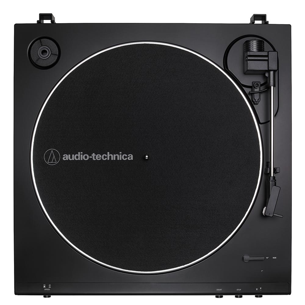 Audio-Technica Fully Automatic Belt-Drive Stereo Turntable Black Speaker Bundle