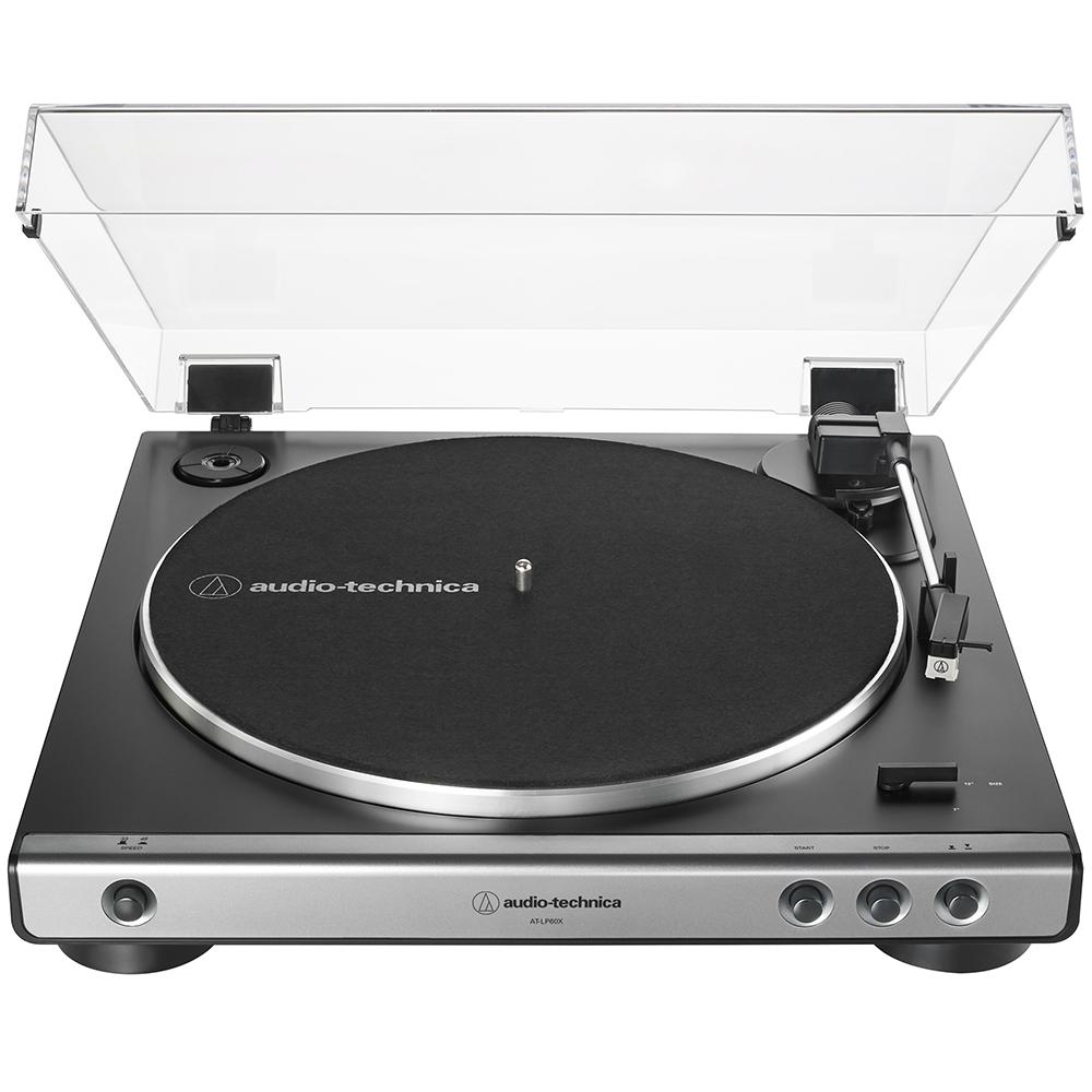 Audio-Technica Fully Automatic Belt-Drive Turntable Gunmetal with Speaker Bundle