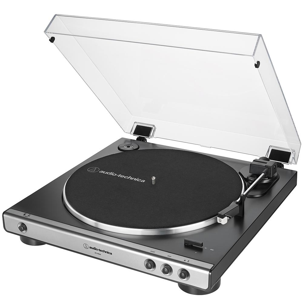 Audio-Technica Fully Automatic Belt-Drive Turntable Gunmetal with Speaker Bundle