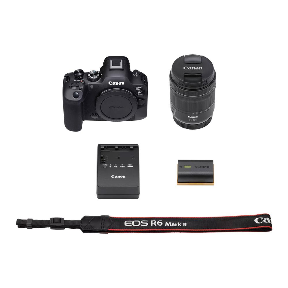 Canon R6 Mark II 24.2 MP Mirrorless Camera + 24-105mm IS STM Lens + Accessories Bundle